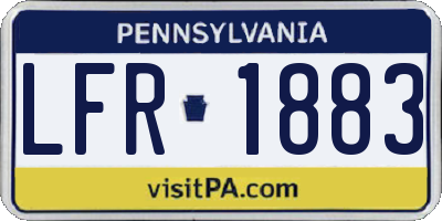 PA license plate LFR1883