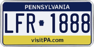 PA license plate LFR1888