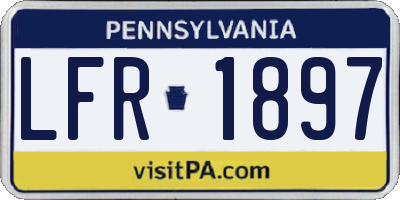 PA license plate LFR1897