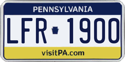 PA license plate LFR1900