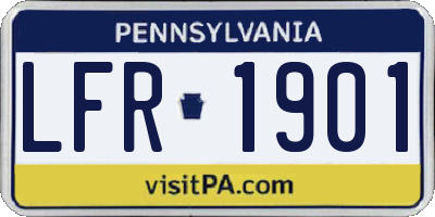 PA license plate LFR1901