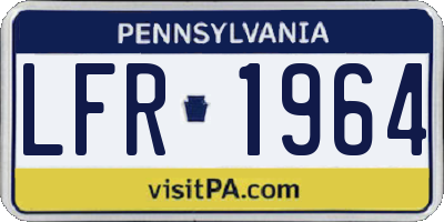 PA license plate LFR1964