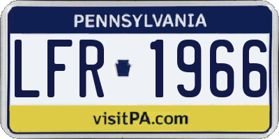 PA license plate LFR1966