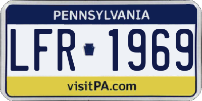 PA license plate LFR1969