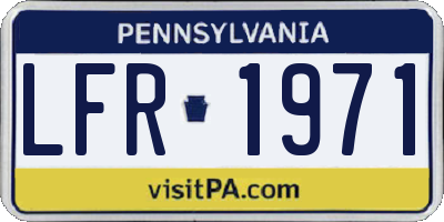 PA license plate LFR1971