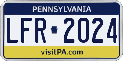 PA license plate LFR2024