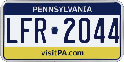 PA license plate LFR2044