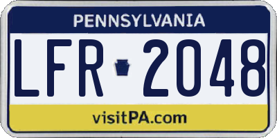 PA license plate LFR2048