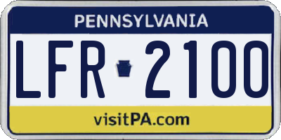 PA license plate LFR2100