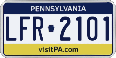 PA license plate LFR2101