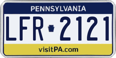 PA license plate LFR2121