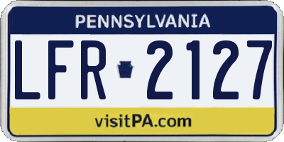 PA license plate LFR2127
