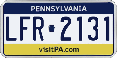 PA license plate LFR2131