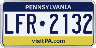 PA license plate LFR2132