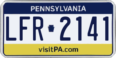 PA license plate LFR2141