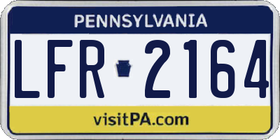PA license plate LFR2164