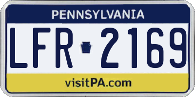 PA license plate LFR2169