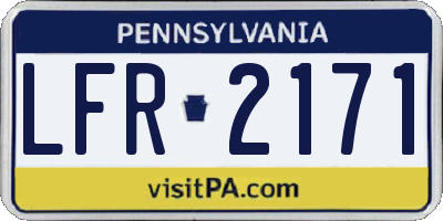 PA license plate LFR2171