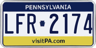 PA license plate LFR2174