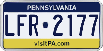 PA license plate LFR2177