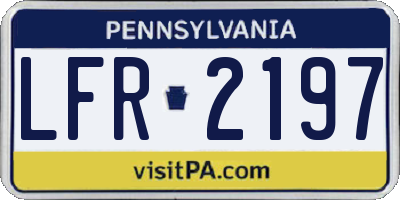 PA license plate LFR2197