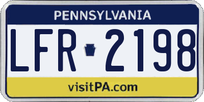 PA license plate LFR2198
