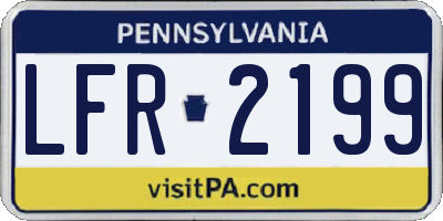 PA license plate LFR2199