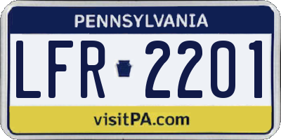 PA license plate LFR2201