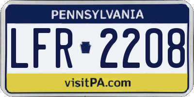 PA license plate LFR2208