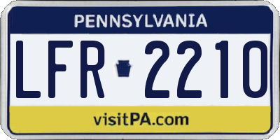 PA license plate LFR2210