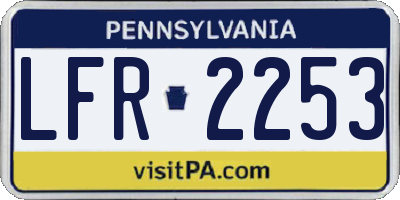 PA license plate LFR2253