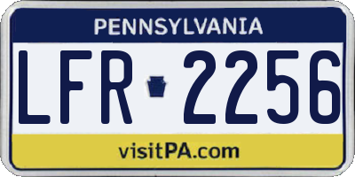 PA license plate LFR2256
