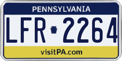 PA license plate LFR2264