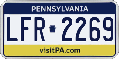 PA license plate LFR2269