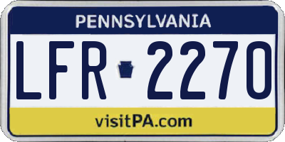 PA license plate LFR2270
