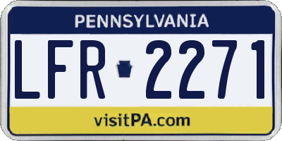 PA license plate LFR2271