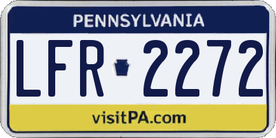 PA license plate LFR2272