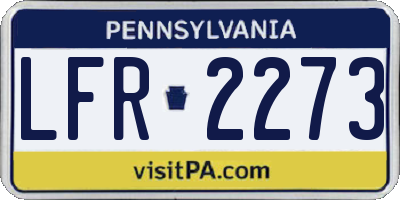 PA license plate LFR2273