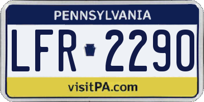 PA license plate LFR2290