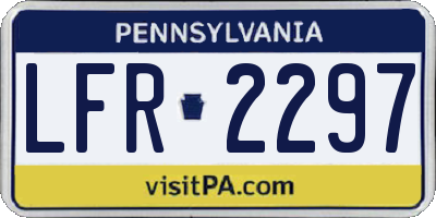 PA license plate LFR2297