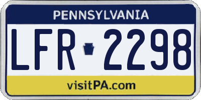 PA license plate LFR2298