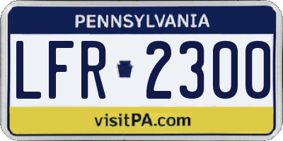 PA license plate LFR2300