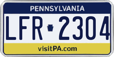 PA license plate LFR2304