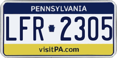 PA license plate LFR2305