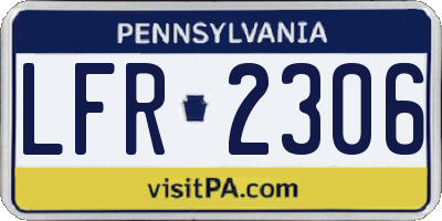 PA license plate LFR2306