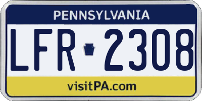 PA license plate LFR2308