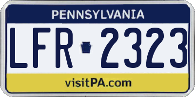 PA license plate LFR2323