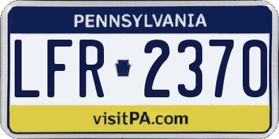 PA license plate LFR2370