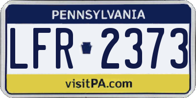 PA license plate LFR2373