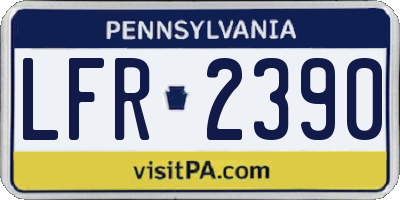 PA license plate LFR2390